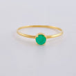 Anillo Solitario Canasta Esmeralda 16pts 1.1g / T7 Oro Amarillo 18K