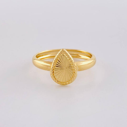 Anillo Gota Diamantada 1.05g / T8 1/4 Oro Amarillo 18K