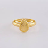 Anillo Gota Diamantada 0.95g / T5 1/4 Oro Amarillo 18K