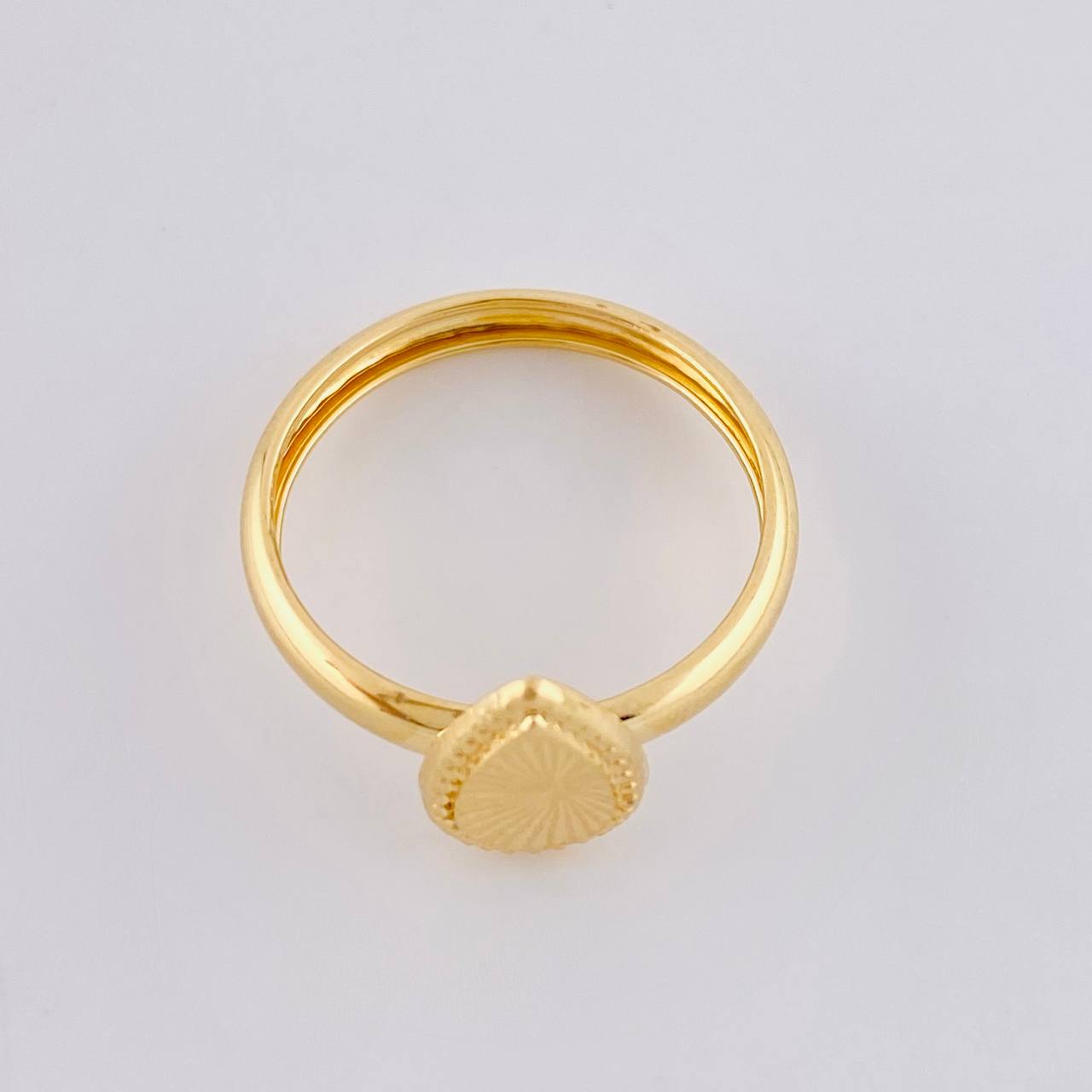 Anillo Gota Diamantado 1g / T5 1/2 Oro Amarillo 18K