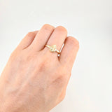 Anillo Gota Diamantada 1.05g / T8 1/4 Oro Amarillo 18K