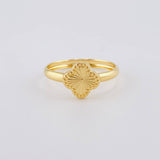Anillo Trebol Diamantado 1.1g / T10 Oro Amarillo 18K