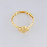 Anillo Trebol Diamantado 1.05g / T5 1/2 Oro Amarillo 18K