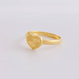 Anillo Corazon Diamantado 1.1g / T9 1/2 Oro Amarillo 18K