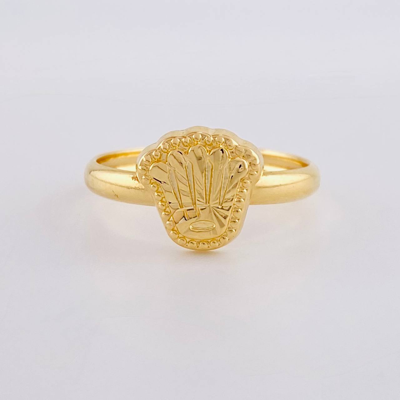 Anillo Corona Diamantada 1.1g / T5 1/4 Oro Amarillo 18K