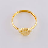Anillo Corona Diamantada 1.1g / T8 1/2 Oro Amarillo 18K