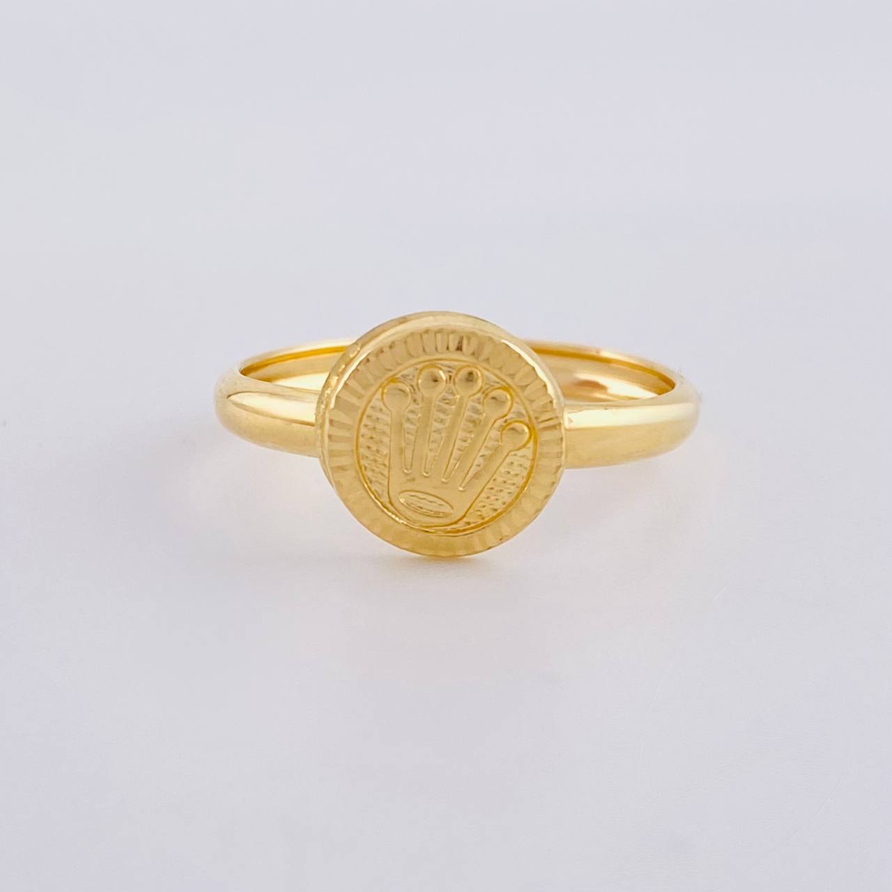 Anillo Circular Corona Diamantada 1.15g / T8 1/4 Oro Amarillo 18K