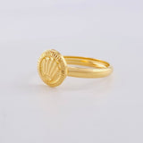Anillo Circular Corona Diamantada 1.1g / T8 1/4 Oro Amarillo 18K