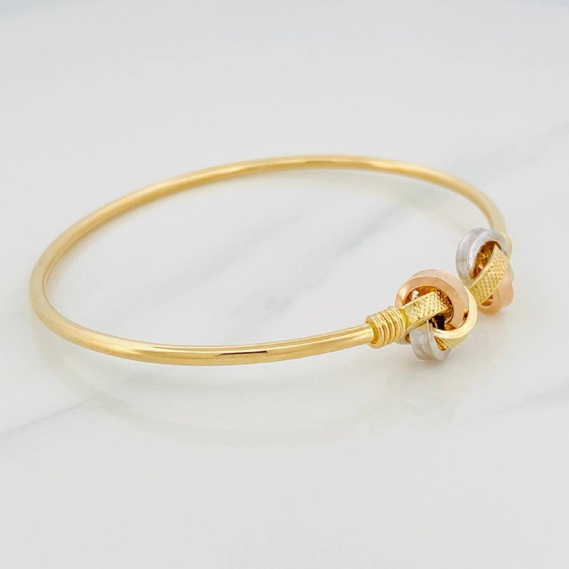 Pulso Aro Nudo 4.3g / 19cm / 2.1mm Tres Oros 18K