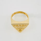 Anillo Sello Triangular 3.4g / T8 Oro Amarillo 18K