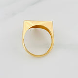 Anillo Sello Triangular 3.4g / T8 Oro Amarillo 18K