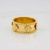 Anillo Trebol 3.45g / T6 1/4 Oro Amarillo 18K