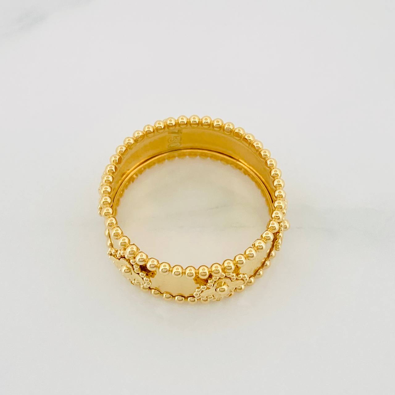 Anillo Trebol 3.45g / T6 1/4 Oro Amarillo 18K