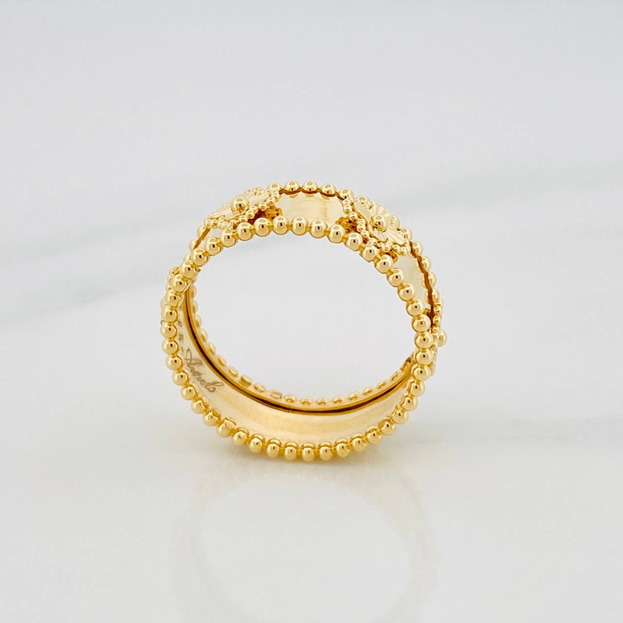 Anillo Trebol 3.45g / T6 1/4 Oro Amarillo 18K