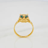 Anillo Pantera Filigrana 2.75g / T8 1/2 Dos Oros Negro Amarillo 18K