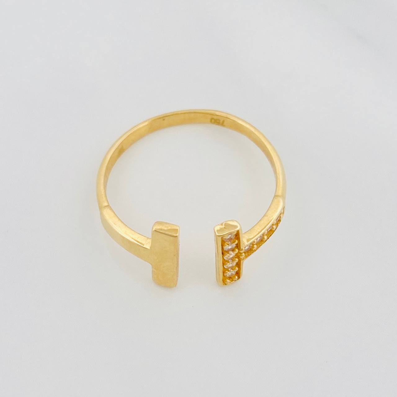 Anillo Doble T 1.45g / T6 Oro Amarillo 18K