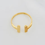Anillo Doble T 1.45g / T6 Oro Amarillo 18K
