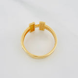 Anillo Doble T 2.3g / T5 3/4 Oro Amarillo 18K