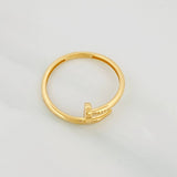 Anillo Clavo 1.45g / T7 Oro Amarillo 18K