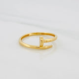Anillo Clavo 1.45g / T7 Oro Amarillo 18K