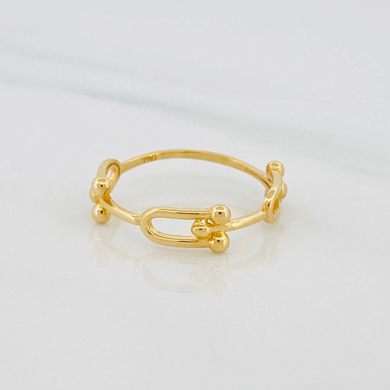 Anillo Eslabón 1.4g / T6 1/4 Oro Amarillo 18K