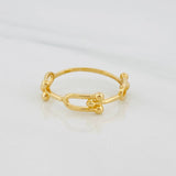 Anillo Eslabón 1.4g / T6 1/4 Oro Amarillo 18K