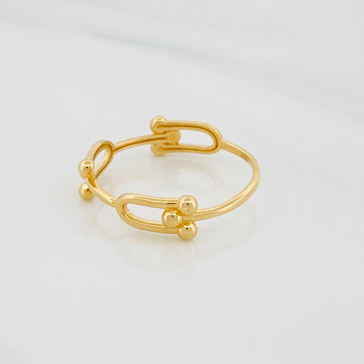 Anillo Eslabón 1.4g / T6 1/4 Oro Amarillo 18K