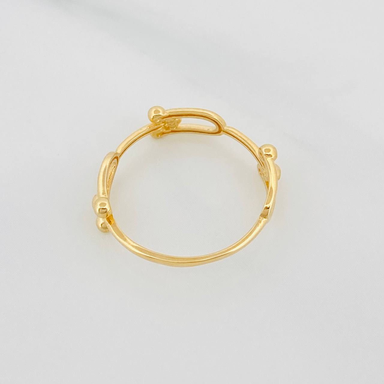 Anillo Eslabón 1.4g / T6 1/4 Oro Amarillo 18K