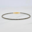 Pulso Aro Diamantado 2.75g / 18cm / 1.7mm Dos Oros Negro Amarillo 18K