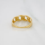 Anillo Eslabones Cubanos 1.55g / T6 1/2 Oro Amarillo 18K