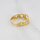 Anillo Eslabones Cubanos 1.55g / T6 1/2 Oro Amarillo 18K