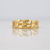 Anillo Eslabones Cubanos 1.55g / T6 1/2 Oro Amarillo 18K
