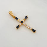 Dije Cruz Bicolor 1.7g / 3cm Oro Amarillo 18K