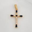 Dije Cruz Bicolor 1.7g / 3cm Oro Amarillo 18K