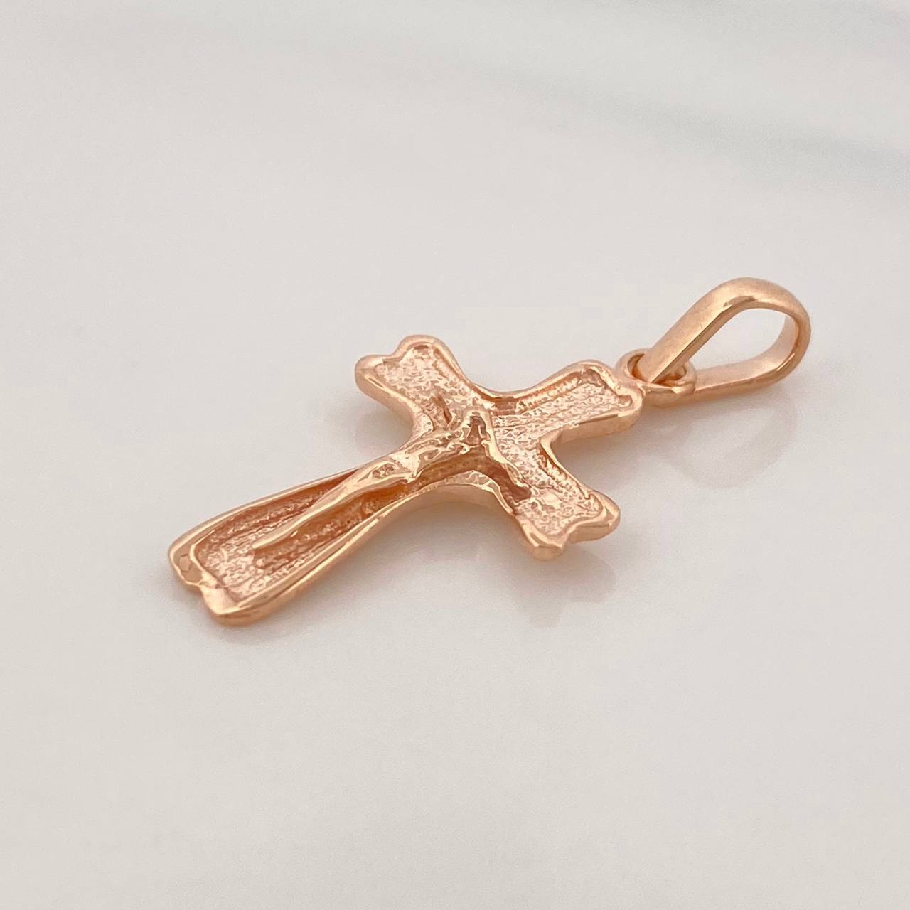 Dije Cruz Cristo 1.25g / 2.7cm Oro Rosa 18K