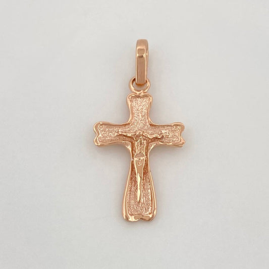 Dije Cruz Cristo 1.25g / 2.7cm Oro Rosa 18K
