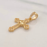 Dije Cruz Trebol 1.15g / 2.4cm Oro Rosa 18K