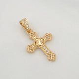 Dije Cruz Trebol 1.15g / 2.4cm Oro Rosa 18K