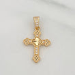 Dije Cruz Trebol 1.15g / 2.4cm Oro Rosa 18K