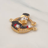 Herraje Pato Inspirado 4.2g / 2.7cm Tres Oros 18K