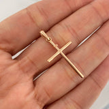 Dije Cruz Lisa 1.05g / 3.5cm Oro Rosa 18K