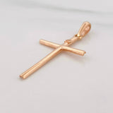 Dije Cruz Lisa 1.05g / 3.5cm Oro Rosa 18K