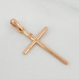 Dije Cruz Lisa 1.05g / 3.5cm Oro Rosa 18K