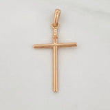 Dije Cruz Lisa 1.05g / 3.5cm Oro Rosa 18K