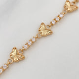 Pulso Tennis Mariposa 6.25g / 18cm / 2.7mm Oro Amarillo 18K