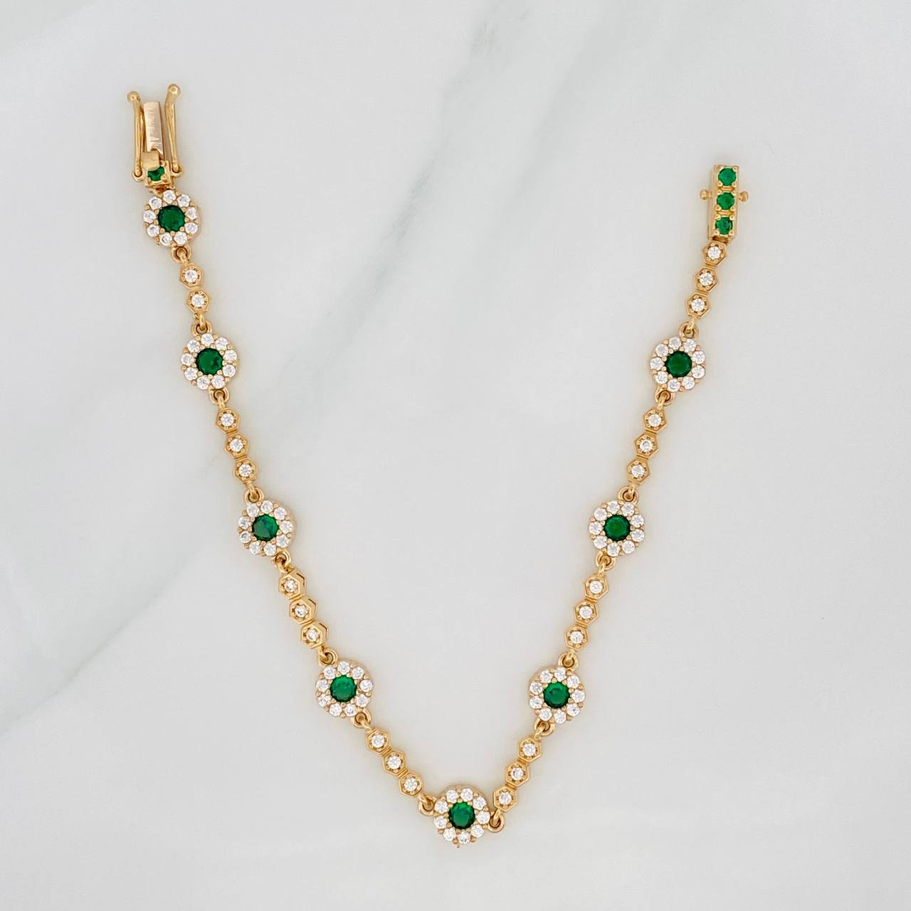 Pulso Halo Tennis 10.85g / 17cm / 3.17mm Oro Amarillo 18K