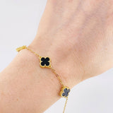 Pulso Modulable Trébol Cajón 4.3g / 18.4cm - 16.4cm / 1.7mm Oro Amarillo 18K