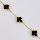 Pulso Trébol Aro Seguido 5.6g / 19.5cm / 1.5mm Oro Amarillo 18K