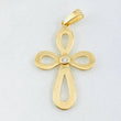 Dije Cruz Floreada 2.7gr / 3.7cm / Oro Amarillo 18K
