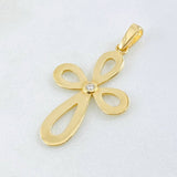 Dije Cruz Floreada 2.7gr / 3.7cm / Oro Amarillo 18K